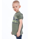 Khakifarbenes Jungen-T-Shirt mit Aufschrift NDZ7357 – Online-Shop – Boutique